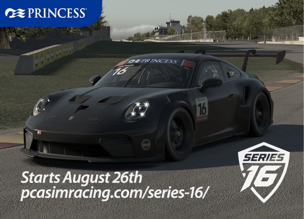 PCA Sim Racing Series 16 Starts Tommorrow Night