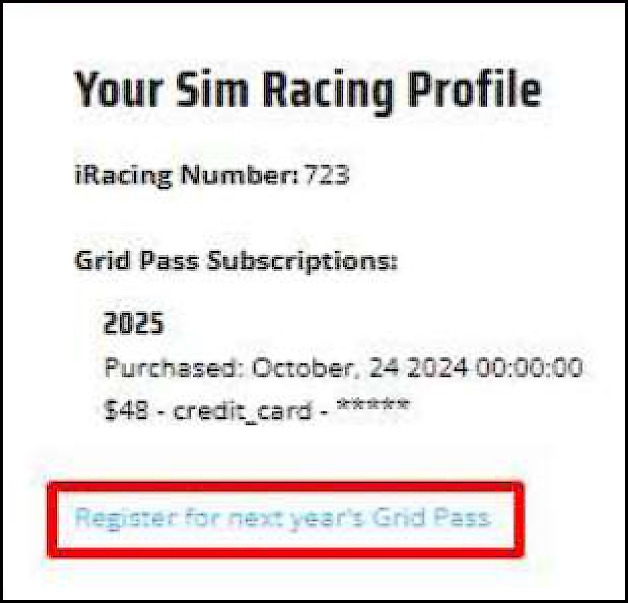 Click “Purchase Grid Pass”